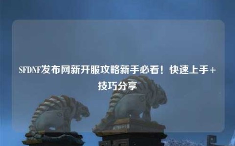 SFDNF發(fā)布網新開服攻略新手必看！快速上手+技巧分享?