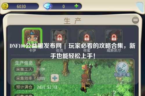 DNF100公益服發(fā)布網(wǎng) | 玩家必看的攻略合集，新手也能輕松上手！