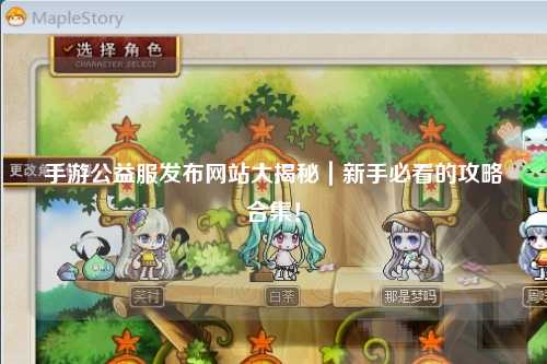 手游公益服發布網站大揭秘|新手必看的攻略合集!